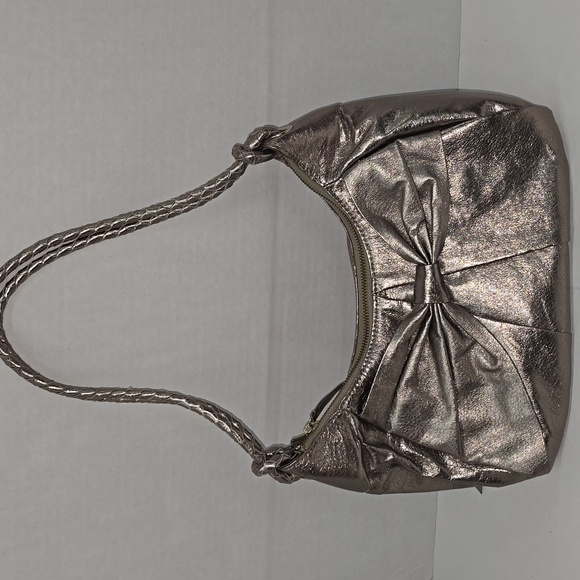 Elliott Lucca Handbags - Elliot Lucca Metallic Leather Hobo Shoulder Purse